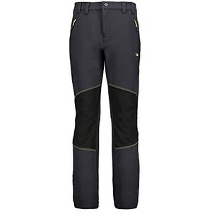 CMPI5 outdoor stretch broek voor kinderen, antraciet-geel, fluo, 116