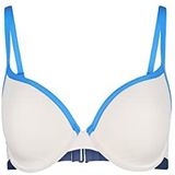 Skiny - Bikinitop - Lichtblauw Donkerblauw Wit - Full Cup - Met Beugel
