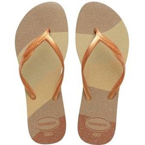 Havaianas Fantasia Gloss Teenslippers voor dames, Beige, 4.5/5 UK