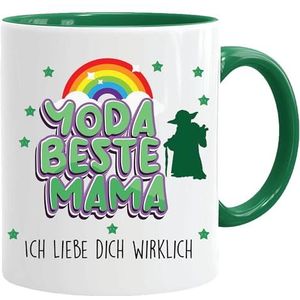 Mok met spreuk, Yoda beste mama. Ik hou van je echte mok Yoda, Baby Yoda kantoor mok grappige koffiemok, mok mama, mok mama aardewerk, mok mama 2023, mok mama zoon, mok mama grappig