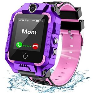 LiveGo Kids Smartwatch 4G, Waterdichte en Veilige Smartwatch met 360 ° Roterende GPS-tracker Oproep SOS-Camera WiFi 4-12 Jaar Oude Student Verjaardagscadeau