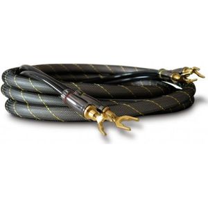 Dynavox High-end luidsprekerkabel, paar, flexibele kabel met hoogwaardige banaanstekkers, geconfectioneerd, kleur zwart, lengte 5m