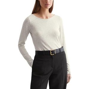 Marc OPolo dames shirt met lange mouwen met kentkraag klassiek, 908 kg, XL