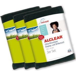 ALCLEAR 950003a ultra-microvezel displaydoek voor iPhone, iPad en iPod, 19 x 14 cm Set van 3 3 Stuk antraciet