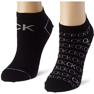 Calvin Klein Dames Sneaker Calvin Klein Repeat Logo Women's Liner Socks 2 Pack, zwart, Eén Maat