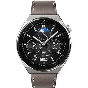 HUAWEI WATCH GT 3 Pro 46 mm smartwatch met ECG voor heren, bruin, continue gezondheidsbewaking, GPS, tot 14 dagen batterijduur, draadloos opladen, 100 sportmodi, iOS/Android