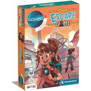 Clementoni 59270 Escape Game - avontuur in Berlijn, gezelschapsspel om te puzzelen en te raadselen, incl. instructiekaarten en rekwisieten, familiespel vanaf 8 jaar,De verlaten school