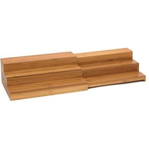 Lipper International 8807 Bamboe Hout Uitbreidbaar 3-Tier Stap Plank Keuken Organizer, 12"" x 7-7/8"" x 4-1/4