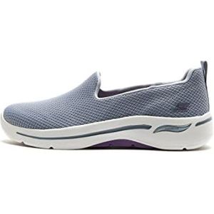 Skechers Dames Go Walk Arch Fit-Grateful Sneaker, 0, Grijze lavend, 38.5 EU