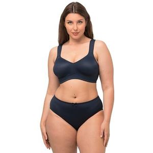 Ulla Popken Grote maten grote maten plussize microvezel beha, verpakking van 2 stuks, zonder beugel, voorgevormde cups, nachtblauw, 110B