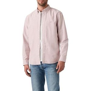 LEVI'S - Authentic Button Down Shirt - Bruin/Wit - Overhemd