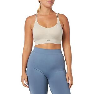 Champion Athletic Sportbras W-Seamless Yoga Sportbeha voor dames, Zilver Grijs, S/M