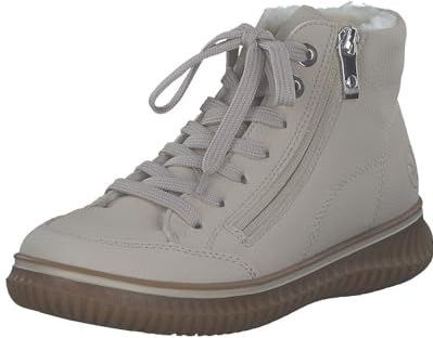 Rieker - Veterlaarsjes - Ecru - Imitatieleer - Uitneembare Zool