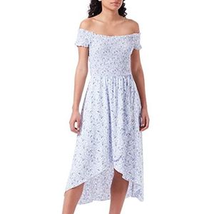 LTB Jeans Dames Folana casual jurk, Cosmic Sky White Flowers 12874, XXL