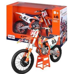 Maisto - Red Bull KTM Supercross SX450 Jeffrey Herlings, Schaal 1:6, Gedetailleerd Diecast Model, werkende ophanging, bewegend stuur, standaard inbegrepen, aanbevolen leeftijd 8+ jaar