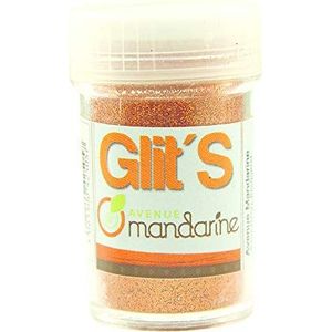 Avenue Mandarine 42505MD Glitter Glit's Flacon (14 g, met praktisch strooiopzetstuk voor eenvoudig gebruik, ideaal voor kinderen), 1 stuk, oranje