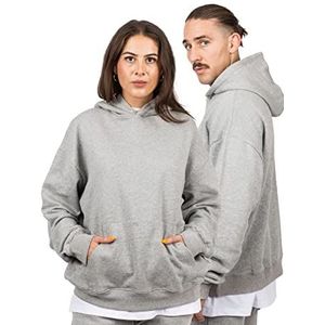 Blackskies Oversized Heavyweight Hoodie Sweater | Streetwear Luxe Trui Heren Dames Trui Sweatshirt Pulli - Heather Gray - X-Large