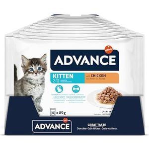 Advance Natvoer voor kittens met kip, 13 flowpacks, 4 x 85 g