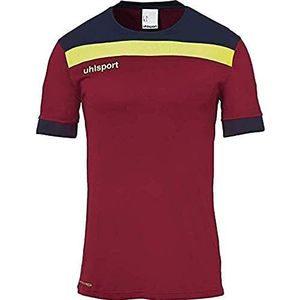 Uhlsport Offense 23 T-shirt met korte mouwen voor heren, bordeauxrood/marineblauw/Amari, 152