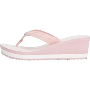 Tommy Hilfiger - Dianets TH STRIPES WEDGE BEACH SANDAL - Rosé - Synthetisch