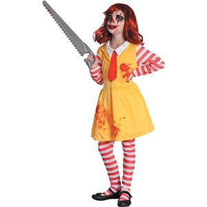 Horror Clown Ronald Girl costume disguise fancy dress girl (Size 8-10 years)