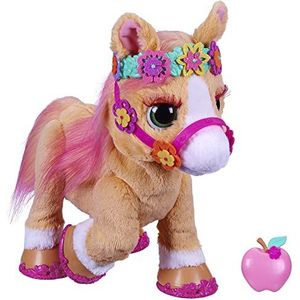 FurReal friends F4395 Cinnamon, My Stylin' Pony, elektronisch speelgoeddiertje van 35 cm, meer dan 80 geluiden en reacties, 26 accessoires; vanaf 4 jaar,Meerkleurig