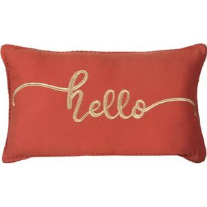 Atout Ciel Kussen met katoenen gaas, 30 x 50 cm, terracotta