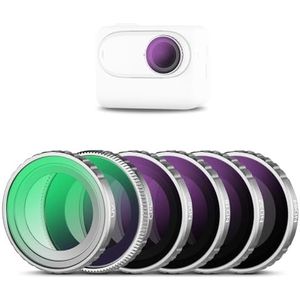 NEEWER ND-filterset, compatibel met Insta360 GO 3S, UV+CPL+ND8+ND16+ND32+ND64-filters, accessoires voor actiecamera's, polarisatie- en neutrale dichtheidsfilters, multi-gecoat HD optisch glas