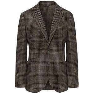 Hackett London Tweed Brown Pow Suit Jacket voor heren, Veelkleurig (Bruin/Taupe 8ek), 54