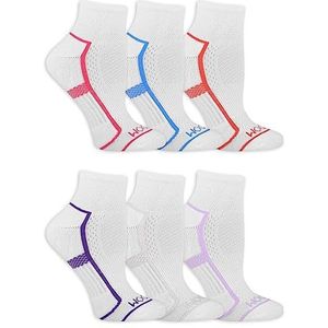 Fruit of the Loom Women Coolzone Cotton Ankle Socks (6 Pack), White Assorted, 8-12
