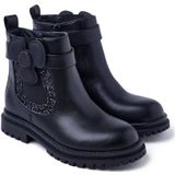 Gioseppo - Glitter Enkellaarsjes - Met Afneembare Bloemenband - Track-stijl