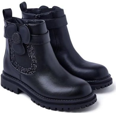 Gioseppo - Glitter Enkellaarsjes - Met Afneembare Bloemenband - Track-stijl