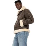 SCHOTT - LC 1259 - Bomberjasje - Kastanje - Schapenleer