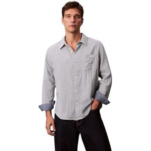 Calvin Klein - Overhemden - Blauw - Regular Fit - Katoen