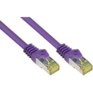 Good Connections RJ45 Ethernet LAN patchkabel met cat. 7 ruwe kabel en vergrendelingsbescherming RNS, S/FTP, PiMF, halogeenvrij, 500MHz, OFC, 10 gigabit geschikt (10/100/1000/10000-Base-T