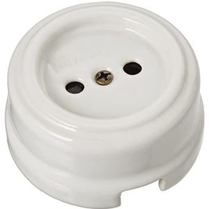 Fontini 30-205-17-2 - basisstekker Euro 16A sluiting porselein wit