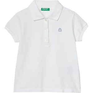 United Colors of Benetton Poloshirt voor meisjes en meisjes, Optisch wit 101, 2 anni