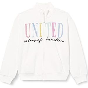 United Colors of Benetton Sweatshirt met lange mouwen voor meisjes en meisjes, wit 074, 150