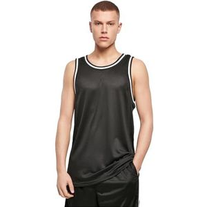 Build Your Brand Heren mesh tanktop hals Gaiter, zwart/wit, XL