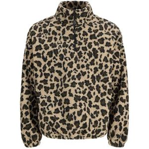 JACK & JONES Trui 'JORCHEETAH'  lichtbruin / grijs / antraciet