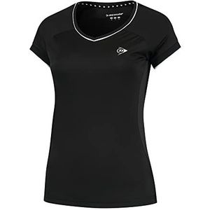 Dunlop Sports Dames Club Dames Crew Tee Tennis Shirt, zwart, L