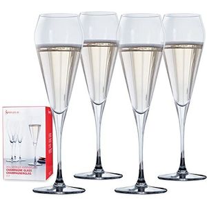 Spiegelau & Nachtmann, Willsberger Anniversary, 1416175, set van 4 champagneglazen, kristalglas, 240 ml