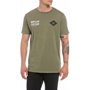 Replay Heren M6499 T-Shirt, 833 Light Military, S, 833 Light Military, S