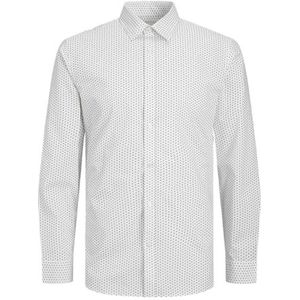 JJJOE shirt met print LS SS24 JNR, wit, 128 cm