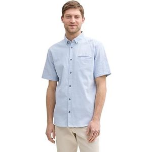 TOM TAILOR heren overhemd, 37947 - Powder Blue Multicolor Dot, XL