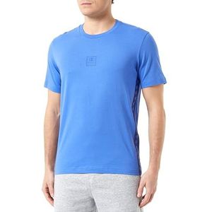 Champion Legacy Athleisure Tape S/S Crewneck T-shirt, blauwe jeans, S heren SS24, Blauw Jeans, S