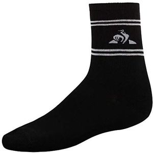 Le Coq Sportif ESS tweekleurige Crew Socks nr. 1, unisex kinderen, zwart/optisch wit, 35-38