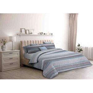 Italian Bed Linen Dekbedovertrek Athena Damour lichtblauw voor tweepersoonsbed