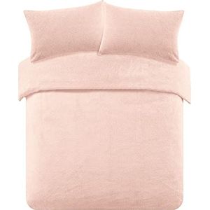 Teddy Fleece Duvet Set Blush