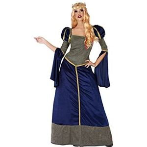 Atosa-61386 Atosa-61386 middeleeuwse kostuum dames, 61386, blauw, M-L